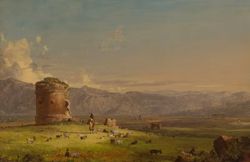 Torre dei Schiavi by Jasper Francis Cropsey, 1847 — digital art print download