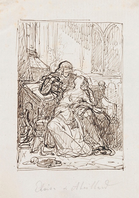Heloïse and Abaelardus by Nicaise De Keyser — digital art print download
