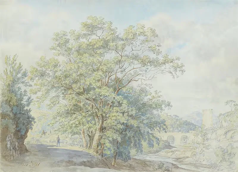 Landschaft in den Albaner Bergen — Johann Georg von Dillis