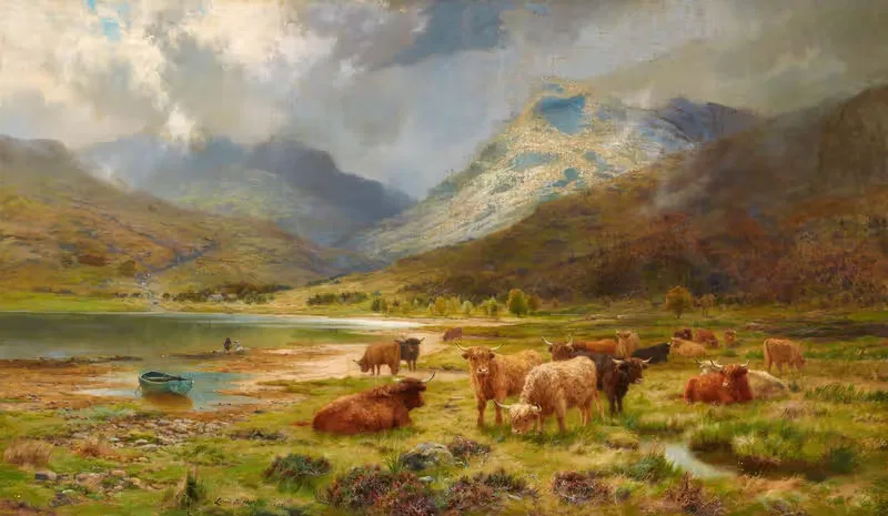 Стадо в Хайленде by Луис Босворт Херт, 1895 — digital art print download