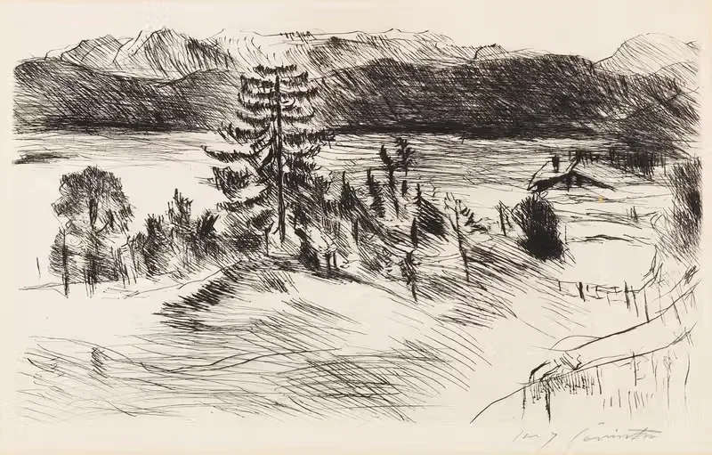 Большая ландшафтная картина озера Вальхен by Ловис Коринт, 1923 — digital art print download