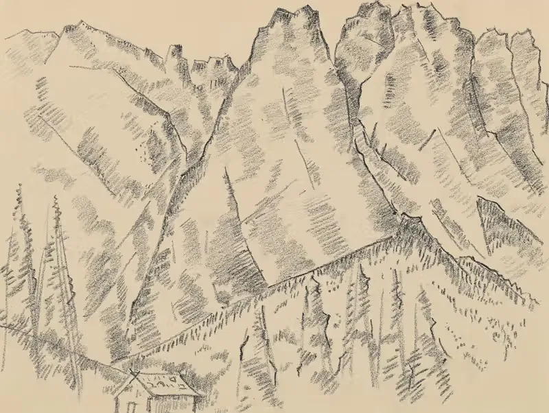 Alpspitze Mittenwald Road by Marsden Hartley, 1933 — digital art print download