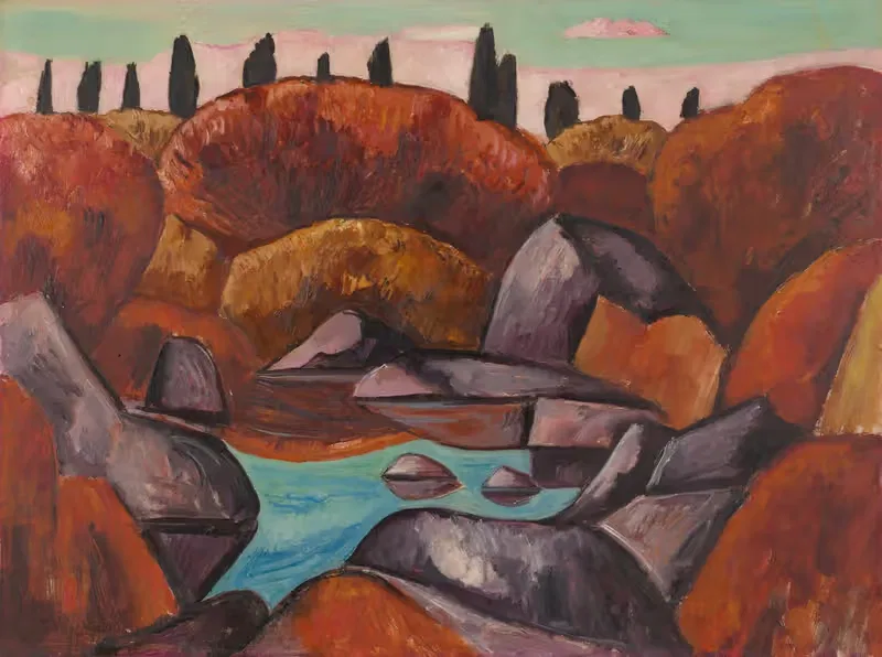Пылающий бассейн — Догтаун by Марсден Хартли, 1931 — digital art print download