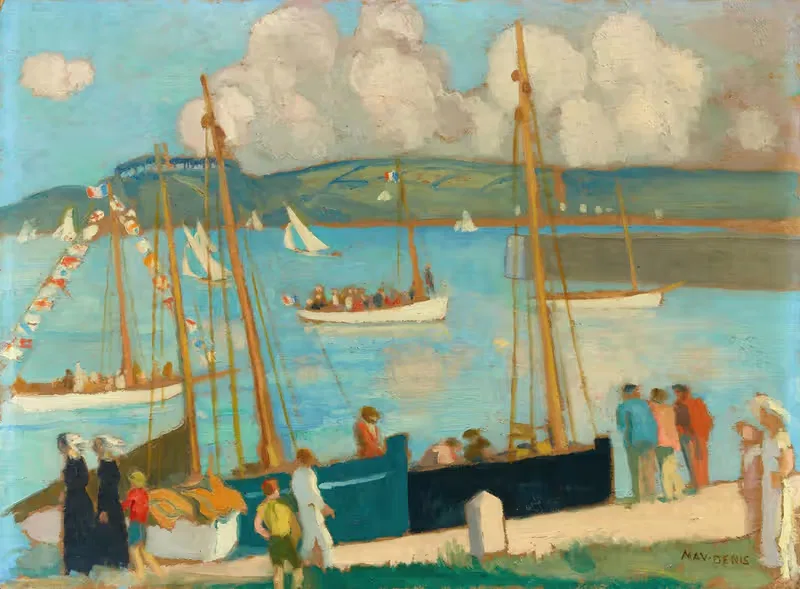 Régates de Perros-Guirec, vue du port — Maurice Denis