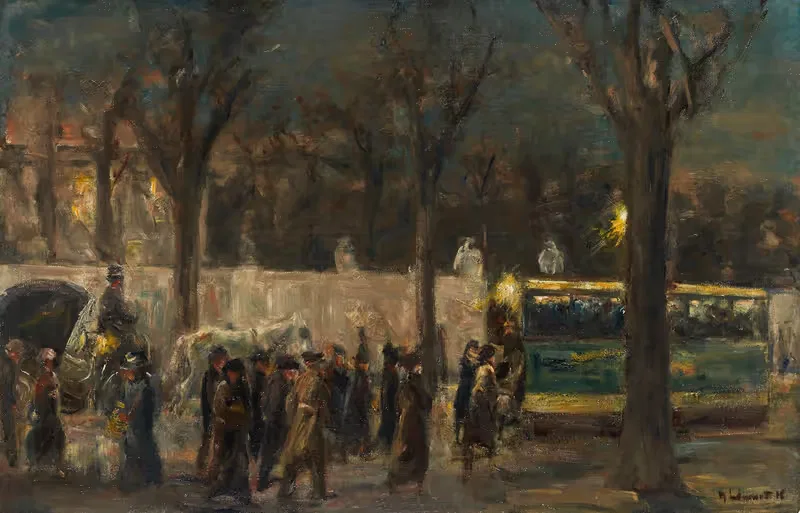 Вечер у Бранденбургских ворот by Макс Либерман, 1916 — digital art print download