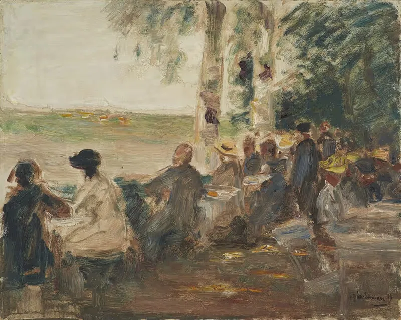 Садовое кафе на Хавеле by Макс Либерман, 1916 — digital art print download