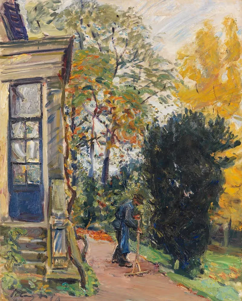 Садовник перед домом by Макс Слевогт, 1910 — digital art print download