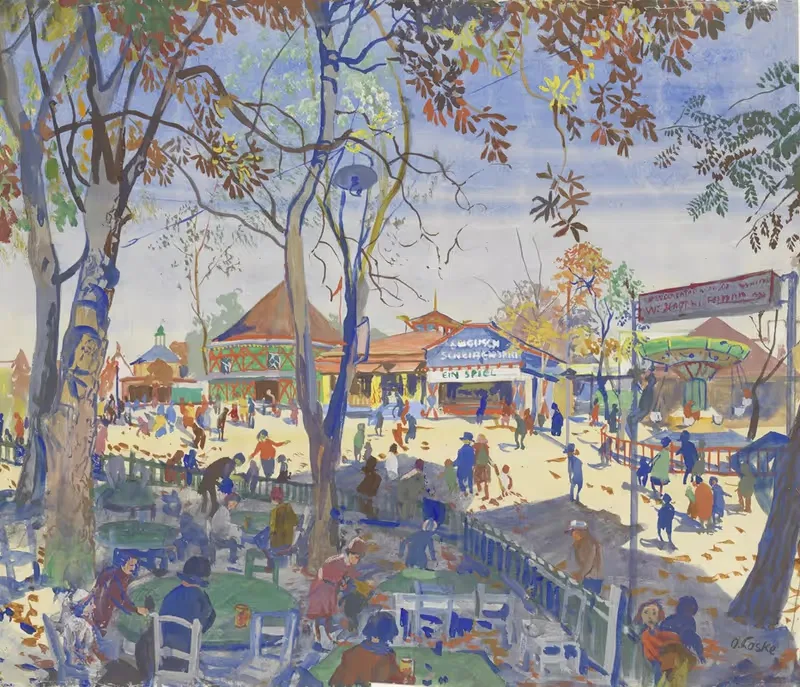 Гастгартен в Пратере by Оскар Ласке, 1930 — digital art print download