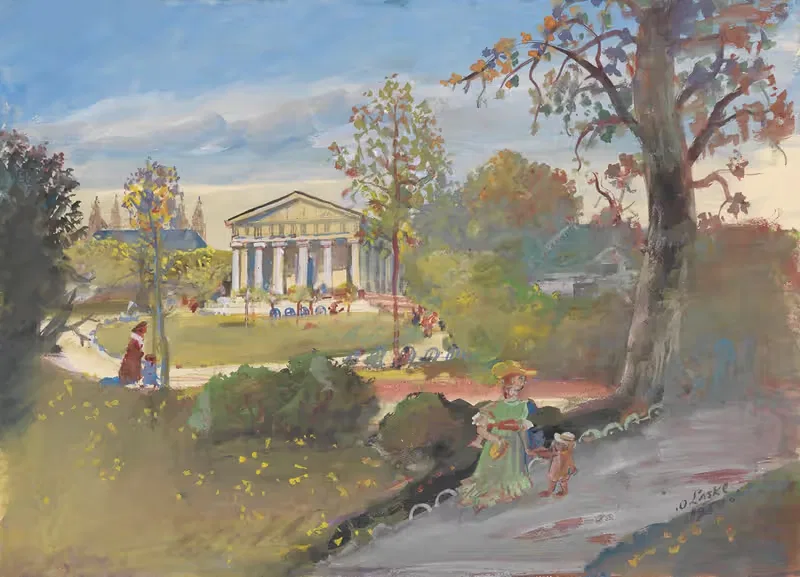 I. Volksgarten by Oskar Laske, 1950 — digital art print download