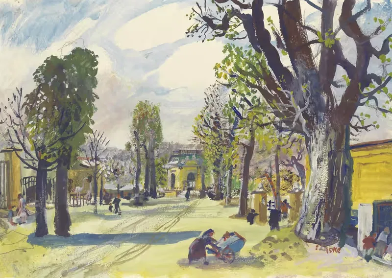 В зоопарке Шенбрунна by Оскар Ласке, 1930 — digital art print download