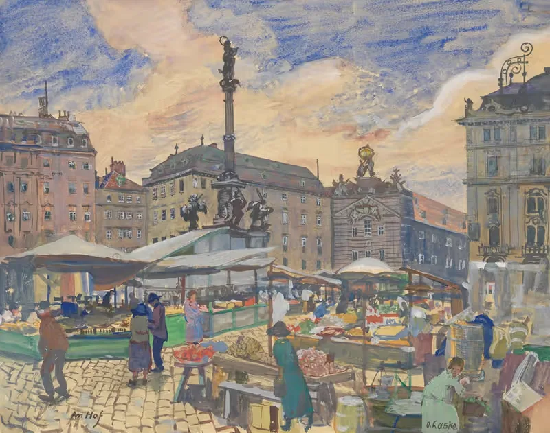 Рынок на дворе by Оскар Ласке, 1930 — digital art print download