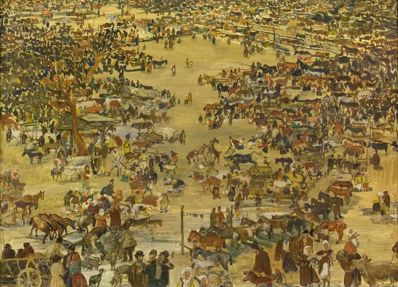 Viehmarkt in Galizien — Oskar Laske
