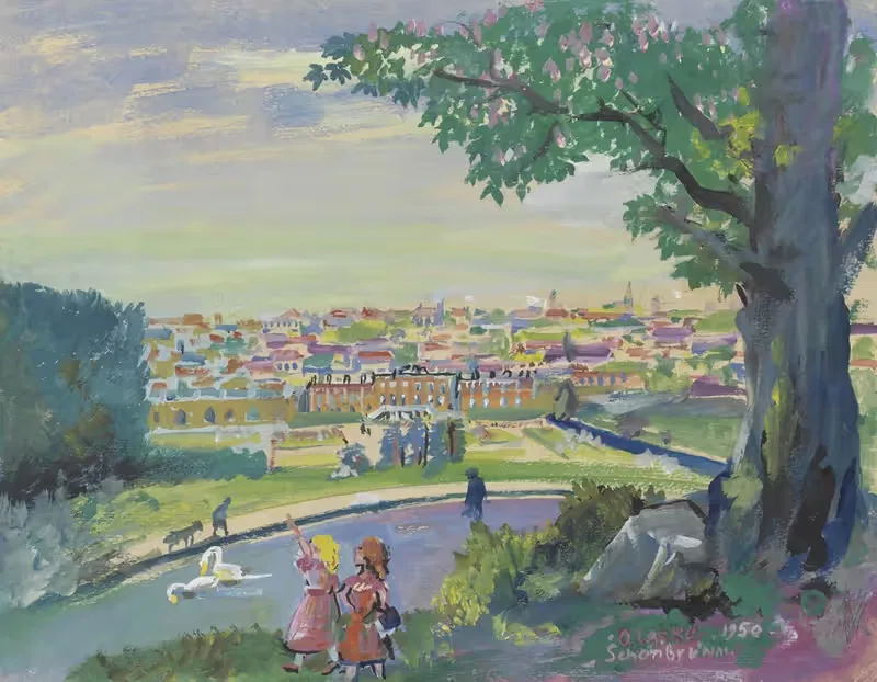 XIII. Шёнбрунн (Сад) by Оскар Ласке, 1950 — digital art print download