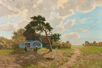Фермерский дом в дюнах by Пауль Мюллер-Кемпфф, 1823 — digital art print download