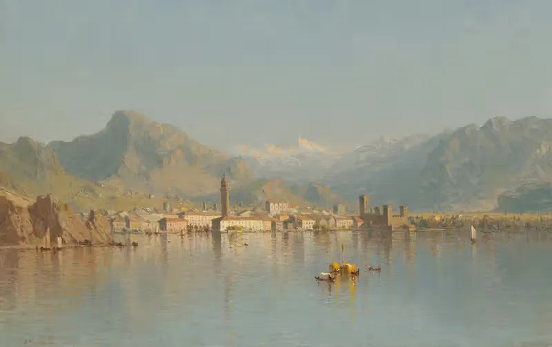 Рива, озеро Гарда by Сэнфорд Робинсон Гиффорд, 1863 — digital art print download