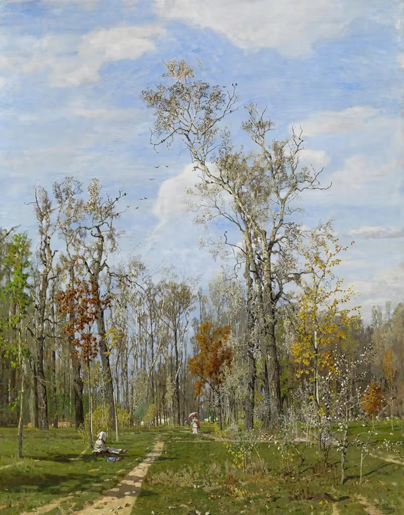 Осенний день в Пратере by Тина Блау, 1881 — digital art print download