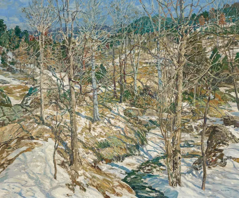 Берёзы (Ущелье) by Уолтер Элмер Шофилд, 1922 — digital art print download