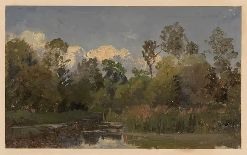 У реки Барич by Адольф Дресслер, 1850-1881 — digital art print download