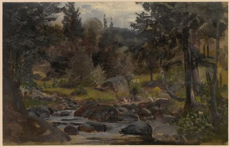 Лесной ручей в Пшесиеке by Адольф Дресслер, 1850-1881 — digital art print download