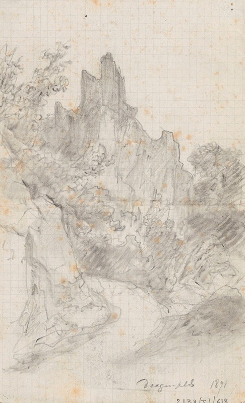 Landscape with a Ruin by Nicaise De Keyser — digital art print download