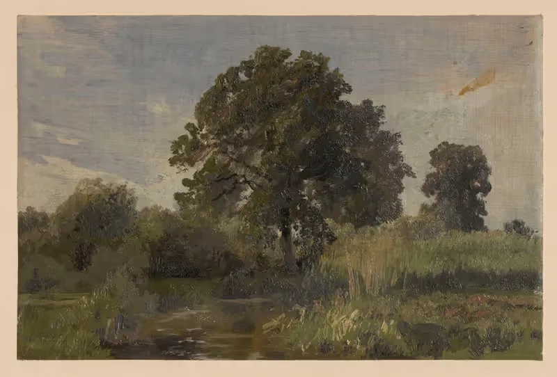 Чистое место и деревья у реки Барич by Адольф Дресслер, 1850-1881 — digital art print download
