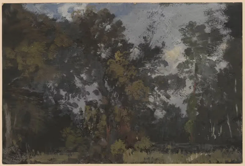 View of trees by the River Barycz — Adolf Dressler