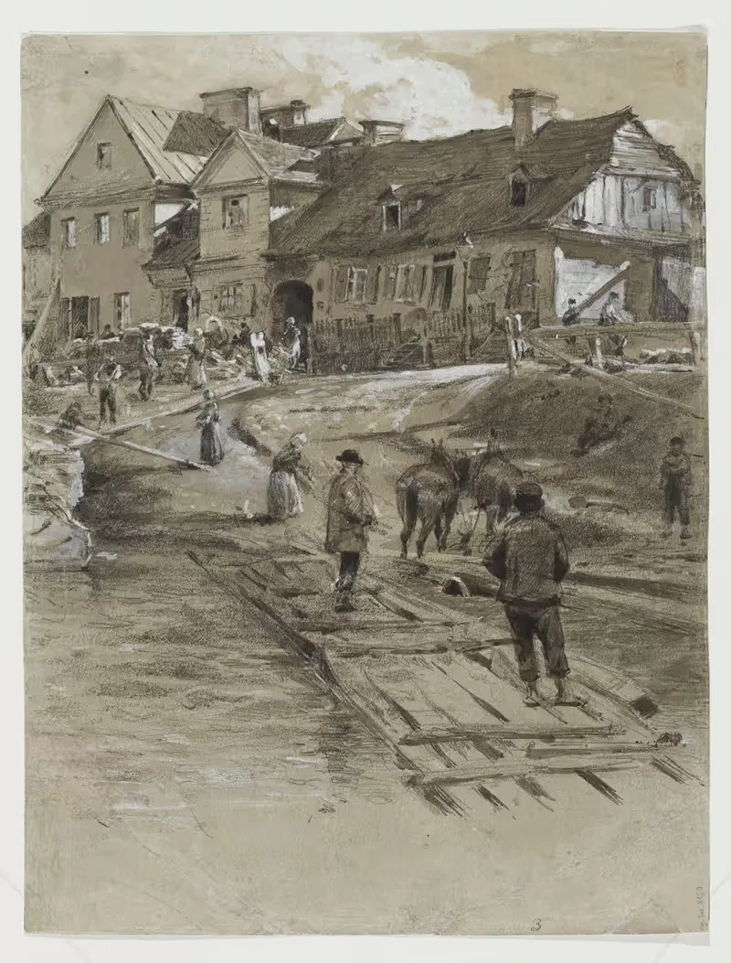 На Висле by Александр Гиерминьский, 1882 - 1883 — digital art print download