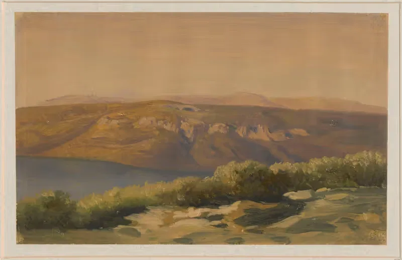 Холмистый берег озера by Артур Блашник, 1854 - 1857 — digital art print download