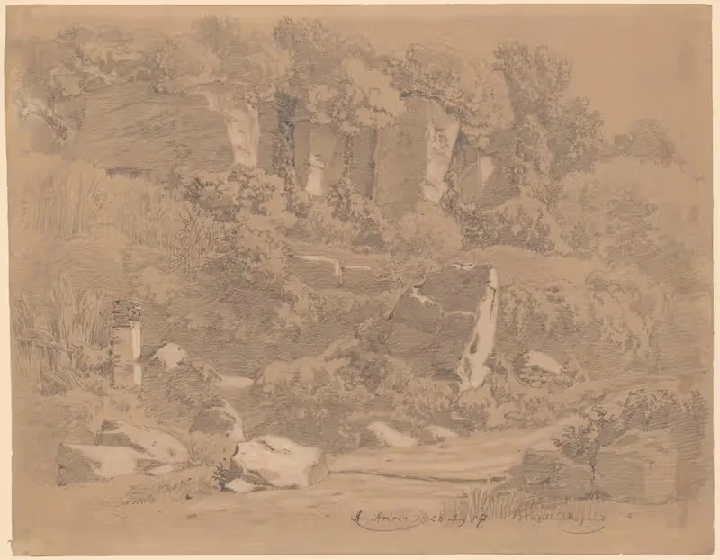 Скальные пещеры в Аричче by Артур Блашник, 1857 — digital art print download