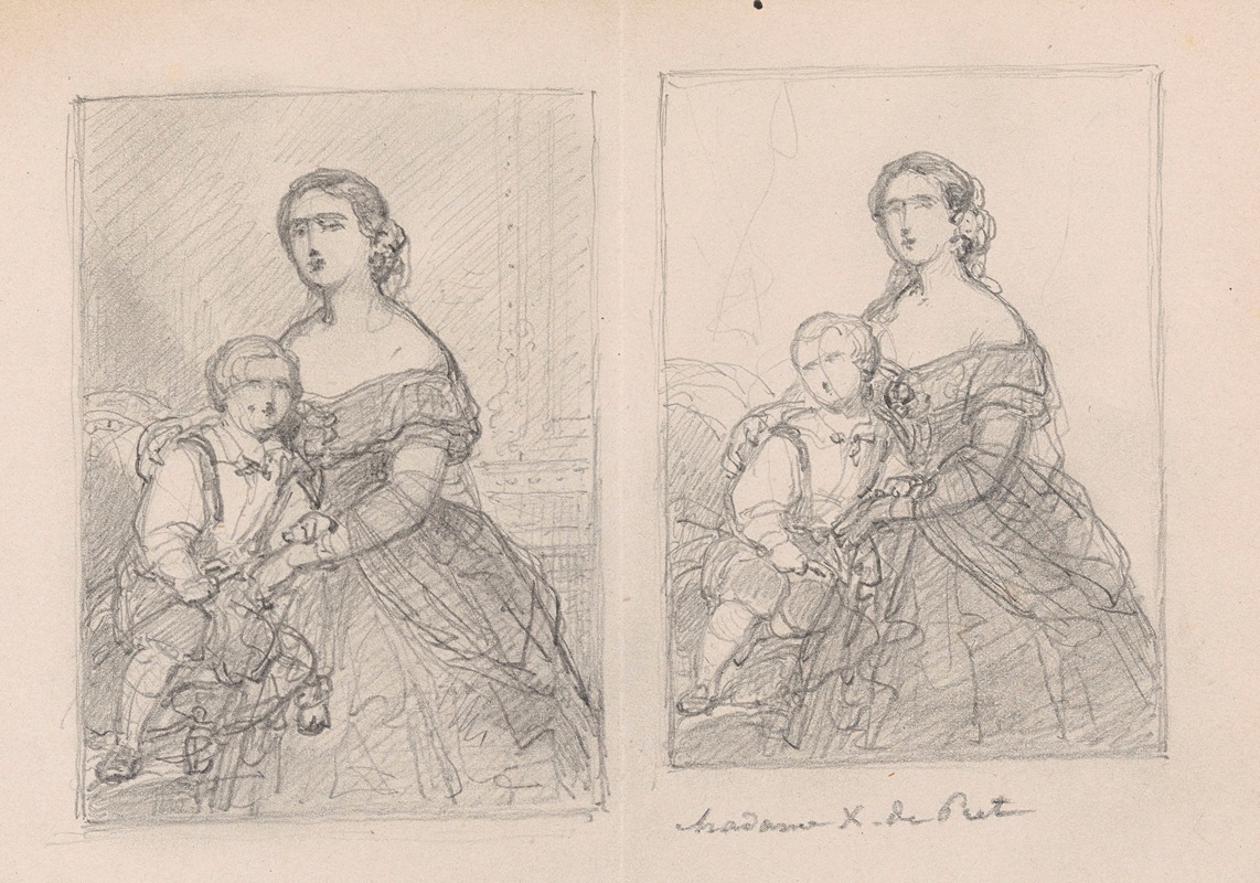 Madame X. de Pret and a Portrait Study — Никаз Де Кейзер
