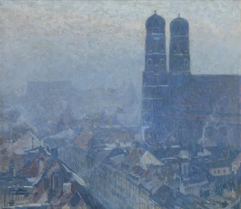 Вид на Мюнхен с Frauenkirche by Шарль Жан Палми — digital art print download
