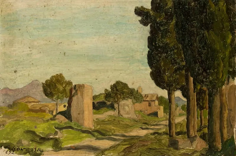 Italian landscape (Rome, Via Appia) — Felicjan Szczęsny Kowarski