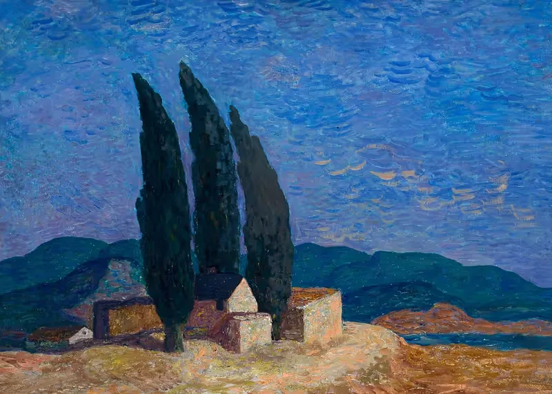 Итальянский пейзаж by Феличьян Щенсный Ковардский, 1930 — digital art print download