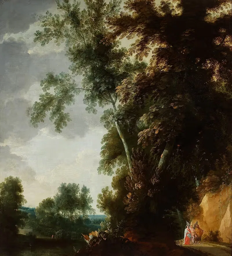 Landscape with the scene of 'Return from Egypt' — Jacques d'Arthois