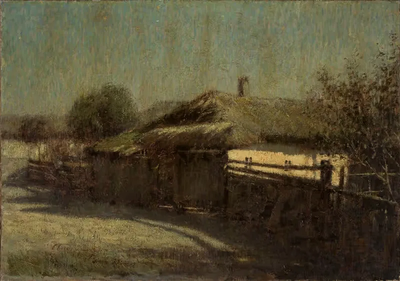 Деревенский домик при лунном свете by Юзеф Анджеевский, 1898 — digital art print download