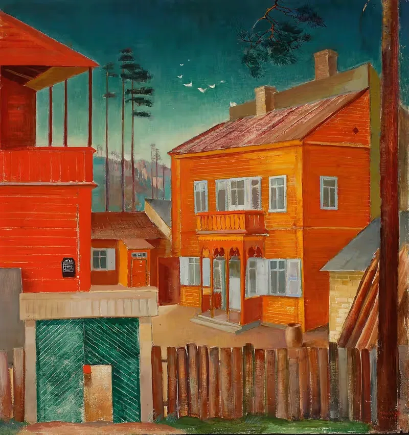 Маленькие красные дома by Михаł Руба, 1929 — digital art print download