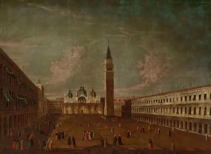 St Mark's Square in Venice by Pietro Bellotti di Canaleti, 1742-1770 — digital art print download