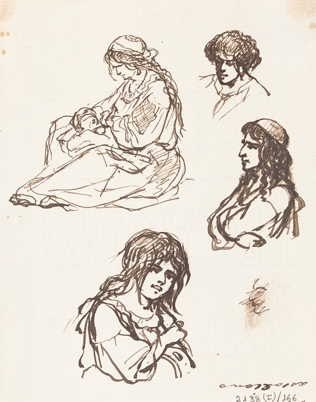 Mother and Child and Three Busts — Никаз Де Кейзер