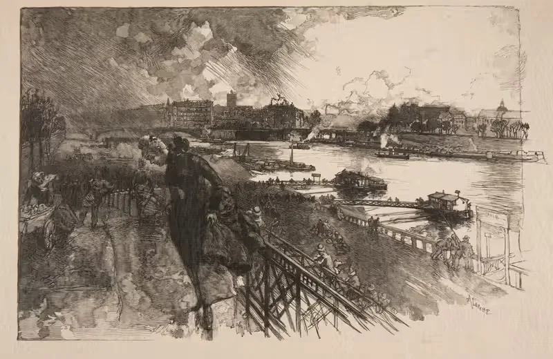 Сена у моста Остервиц by Огюст Луи Лепер, 1886-1888 — digital art print download