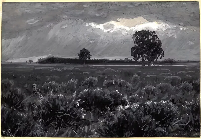 Copses of Trees on the Baraba Steppe. — Boris Vasilievich Smirnov