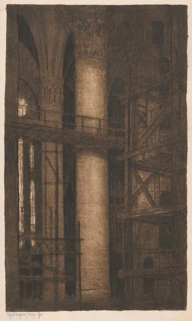 Интерьер церкви by Феликс Яблчиньский, 1910 — digital art print download