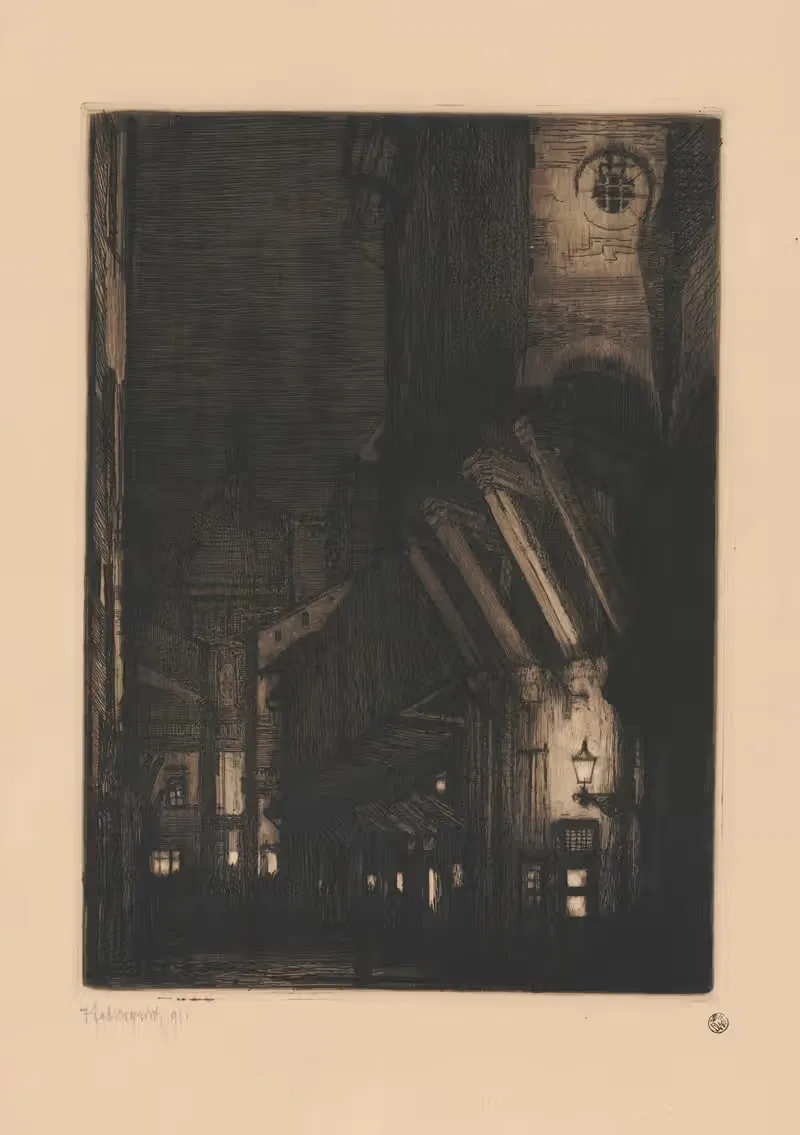Улица в Болонье by Феликс Яблчиньский, 1911 — digital art print download