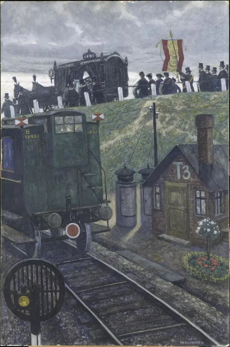 Der letzte Wagen by Hans Baluschek, 1914 — digital art print download