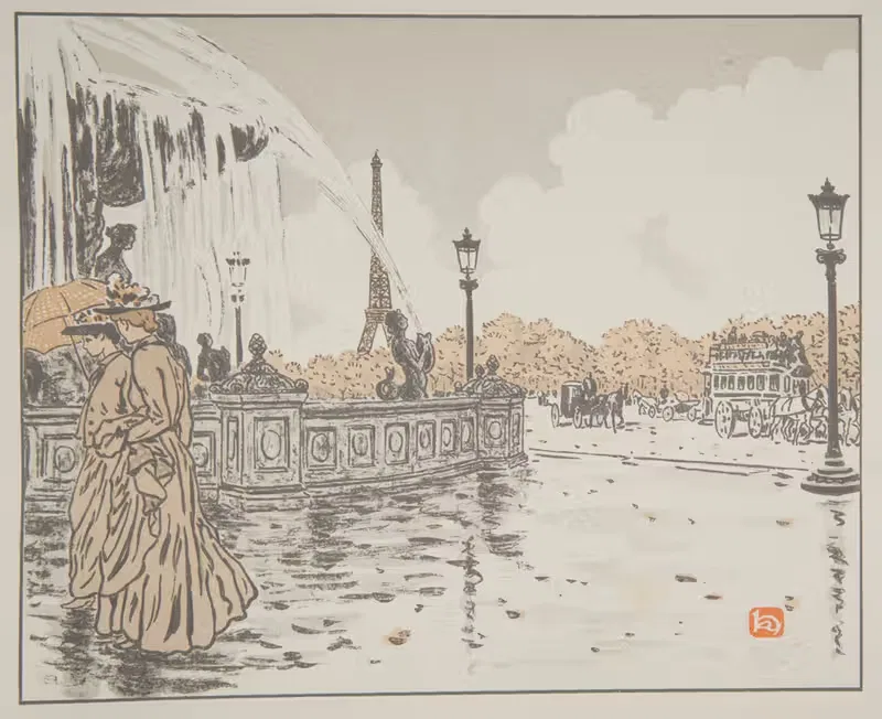 С площади Конкорд by Анри Ривьер, 1902 — digital art print download