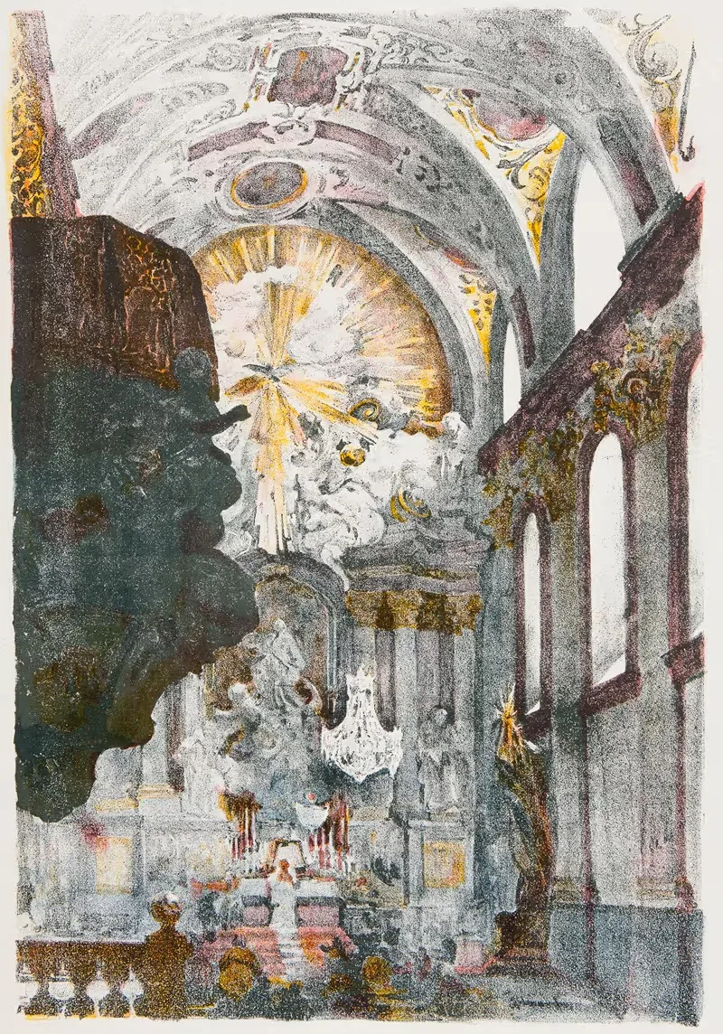 Интерьер пресбитерия базилики by Ян Канты Гумовский, 1926 — digital art print download
