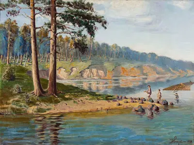Пейзаж с берега Немана by Йозеф Горида, 1924 — digital art print download