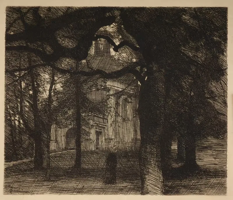 Часовня в парке by Юзеф Панкевич, 1897 — digital art print download