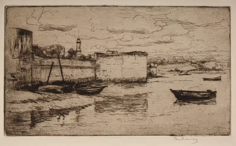 City walls in Concarneau — Józef Pankiewicz