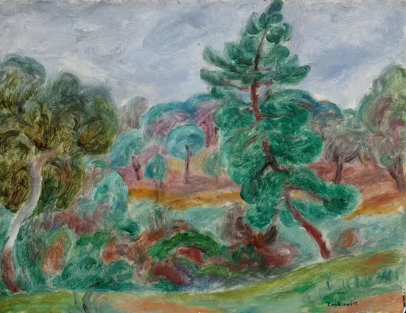 Landscape from Saint-Tropez by Józef Pankiewicz, 1921 — digital art print download