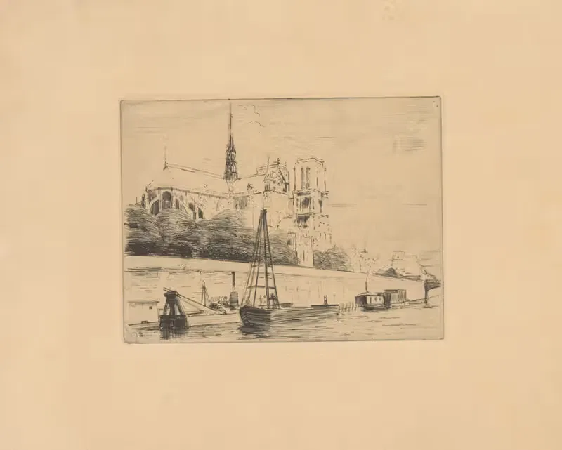 Собор Нотр-Дам в Париже by Юзеф Панкевич, 1903 — digital art print download